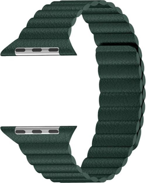 Apple Watch Kayış 44 Mm Deri Yeşil Koyu