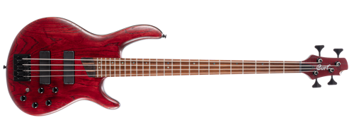 ENDONEZYA BAS GİTAR, 4 TELLİ OPEN PORE BURGUNDY RED