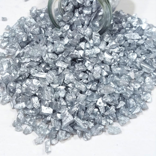 Dekoratif Gerçek Cam Kırığı (4-8 MM Arlığında 50 GR) Gümüş