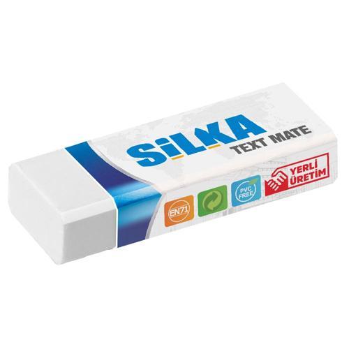 Silka Sg.3 Text Matel Öğrenci Silgisi Beyaz (30 Lu Kutu)
