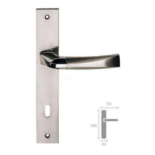 Kristal saten nikel aynalı oda kapı kolu Wc kapı kolu