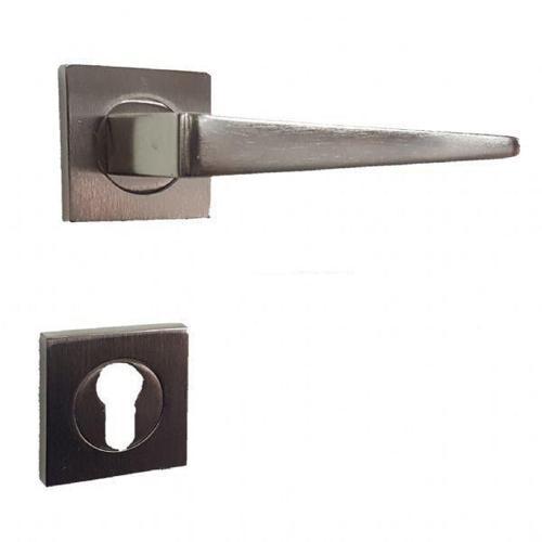 Doğanlar PENTA saten nikel kare rozetli kapı kolu Wc