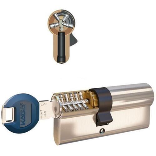 Kaba Expert+ çelik takviyeli anahtarı kopyalanamaz kapı göbeği İKİLİ SET Ek anahtar yok