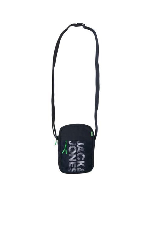 Jack Jones Jacashford Mesh Crossbody Erkek Siyah-Yeşil Omuz Çantası 12233477-21