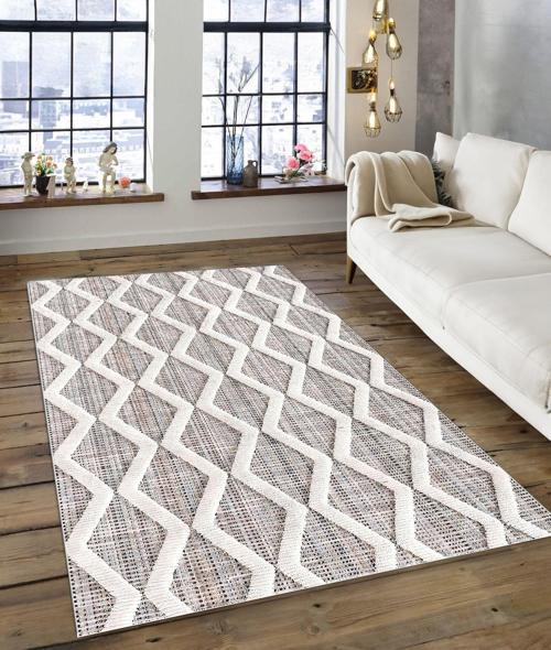 Dijidekor Işıltı Koleksiyonu Model151 Süngerli Dijital Baskılı Saçaksız Mutfak Halısı Yolluk