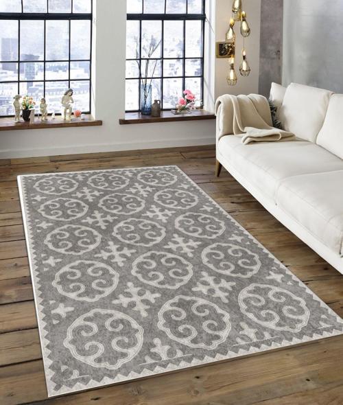 Dijidekor Işıltı Koleksiyonu Model201 Süngerli Dijital Baskılı Saçaksız Mutfak Halısı Yolluk