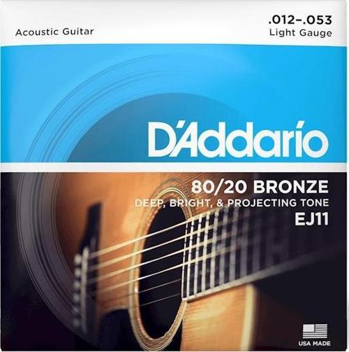 EJ11 80/20 BRONZE LİGHT 012-053 TAKIM TEL AKUSTİK GİTAR TELİ