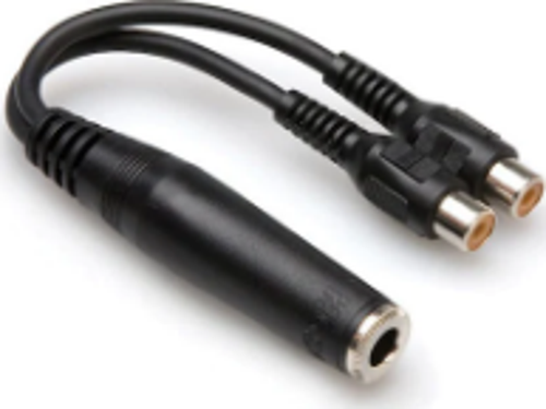 YRA-115 1/4 TS (F) DUAL RCA (F) Y-KABLO