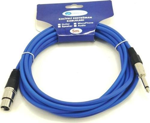 MMC5XP BL MİKROFON KABLOSU ÇİVİ 5 METRE MAVİ