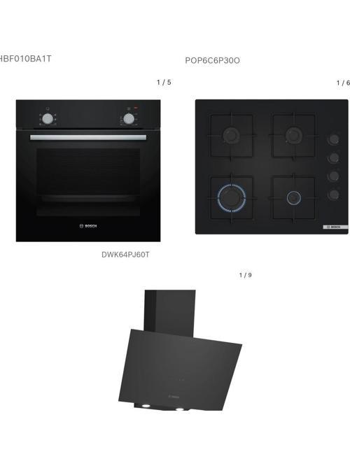 Ankastre Set (HBF010BA1T + POP6C6P30O + DWK64PJ60T)