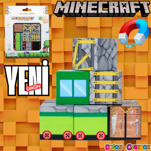 Minecraft Tren Desenli Blok Manyetik Lego Minecraft Manyetik Lego Minecraft Lego Megacraft Lego Seti