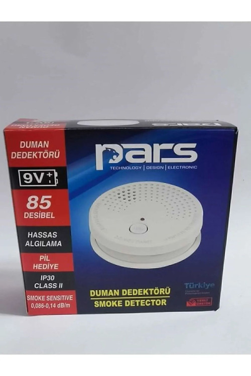 Duman Dedektörü - Kablosuz Yangın Alarm Sensörü Pil Dahildir