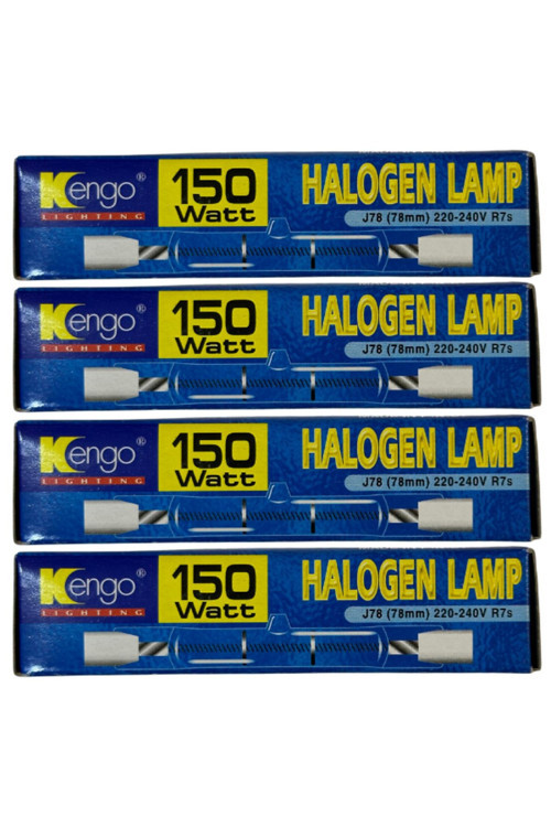 150W Sarı Işık R7S Duylu Dim Edilebilir Çubuk Halojen Ampul 78Mm (4 Adet)
