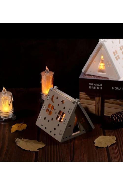 Yıldız Ay Kamp Çadırı Dekoratif Tealight Mumluk,Ramazan Dekoru,Hediyelik Dekoratif Aksesuar,Mumluk