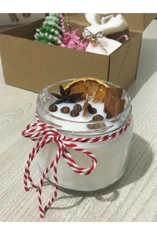 Kavanoz Mum Ahşap Fitilli Sandal Kokulu,Candle,Dekoratif Hediyelik Mum,Sevgililergünü,Doğumgünü Hedy