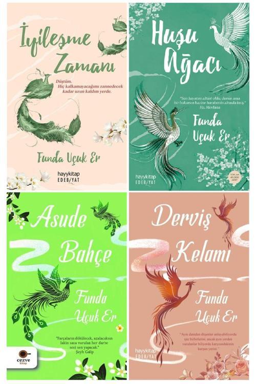 Funda Uçuk Er 4 Kitap Set / İyileşme Zamanı - Huşu Ağacı - Asude Bahçe - Derviş Kelamı