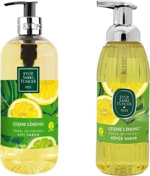 Çeşme Limonu Sıvı Sabun 500 ml + Doğal Zeytinyağlı Köpük Sabun 500 Ml