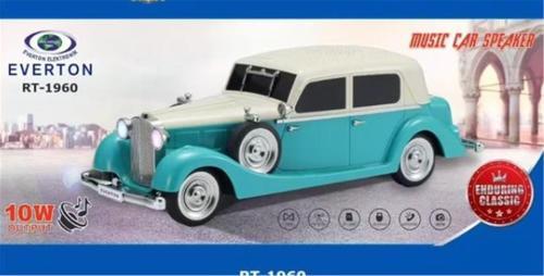 RT-1960 Emerald (Zümrüt Yeşi)l Arabalı  Bluetooth Fm-Usb-Tf-Aux Şarjlı Nostaljik Radyo