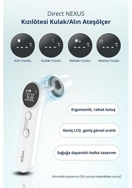 Dual Kulaktan ve Alından Ateş Ölçer