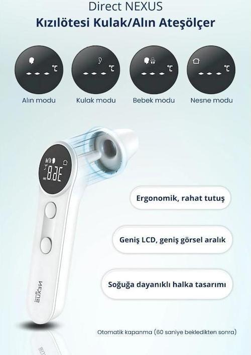 Dual Kulaktan ve Alından Ateş Ölçer