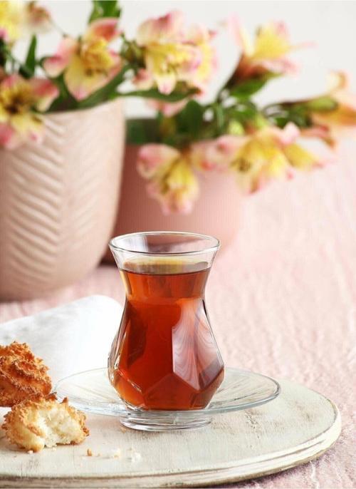 Alya Çay Seti Çay Takımı - Çay Bardağı Takımı Tabağı 24 Prç. Fma05252