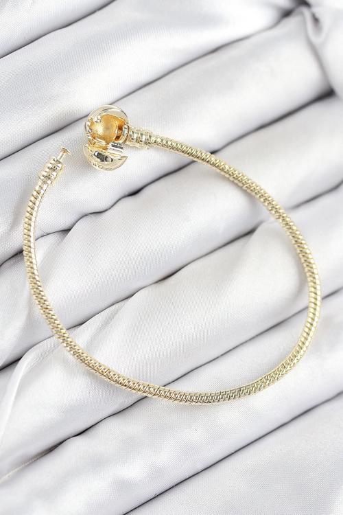 Zarif Kadın için Golden Pirinç Charm Topcuk Bileklik