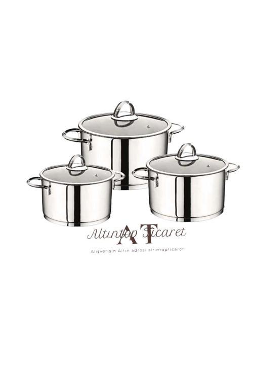 Anna Silver 6 Parça Çelik Tencere Seti Altptic