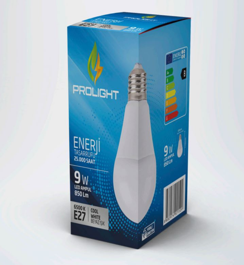 Led Ampul 9 W 850 Lm Cool White Beyaz Işık Enerji Tasarruflu 25 Bin Saat