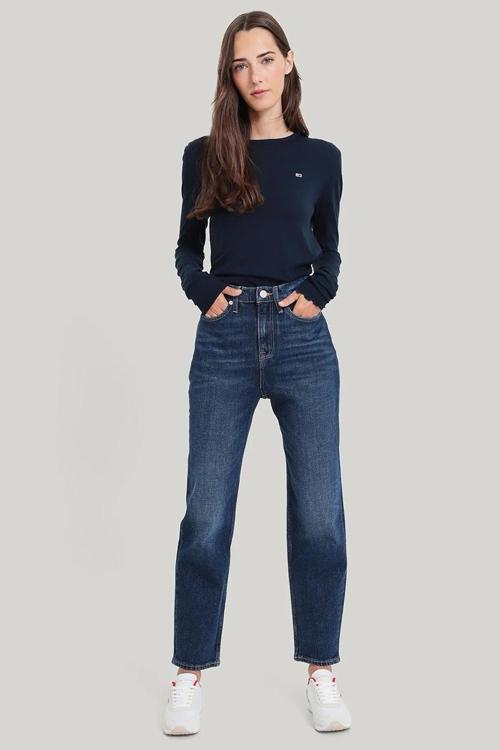IZZIE HGH SLM STR  ANK DH5155 Kadın DENIM Jeans DW0DW195261BK
