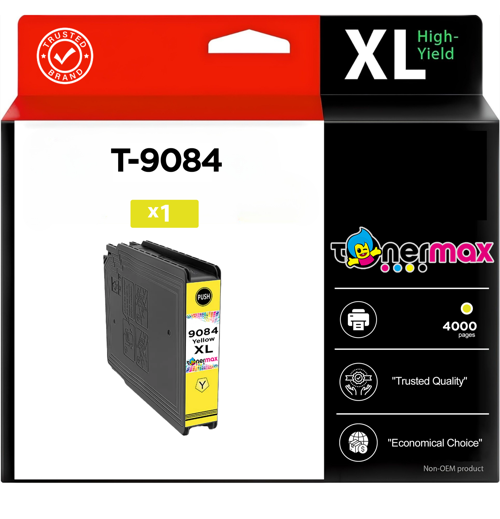 Epson T-9084 Sarı Muadil Kartuş - Yüksek Kapasiteli / Epson WorkForce Pro WF-6090DTWC/WF-6090D2TWC/WF-6590DWF/WF-6590DTW
