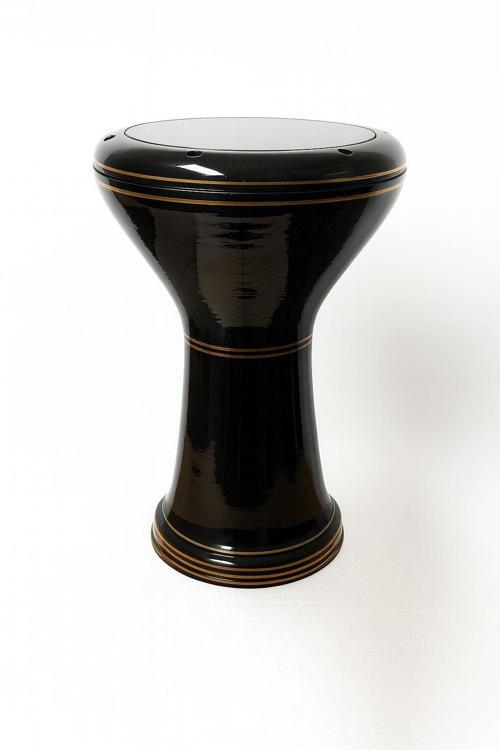 RHYHTM Siyah BOYALI GOLD ÇİZGİLİ PROFESYONEL DARBUKA