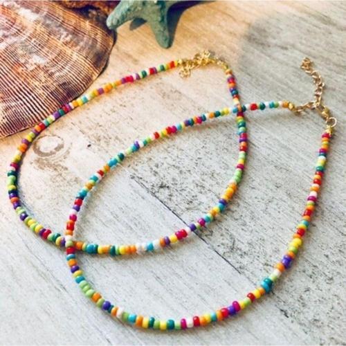 PEARL BEADS Ikili Rengarenk Summer Boncuk Kolye