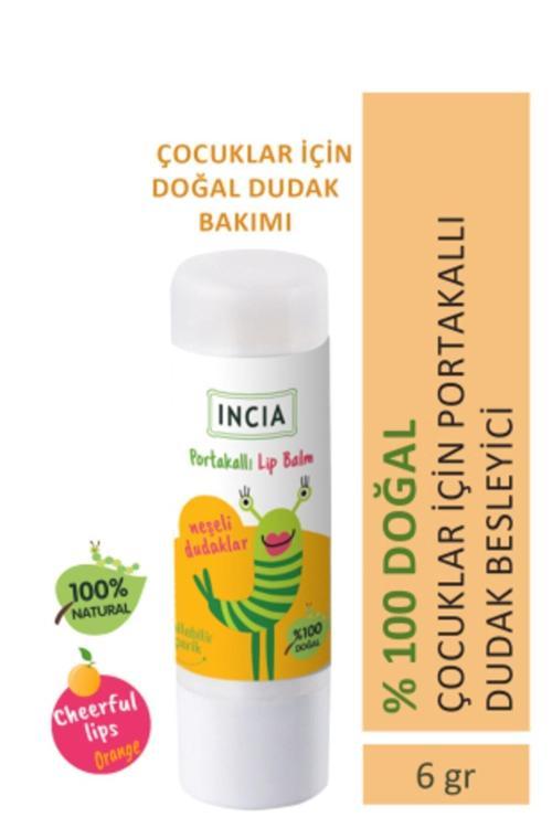 %100 Doğal Kids Dudak Besleyici Portakal Bitkisel Nemlendirici Dudak Bakım Kremi 6 gr
