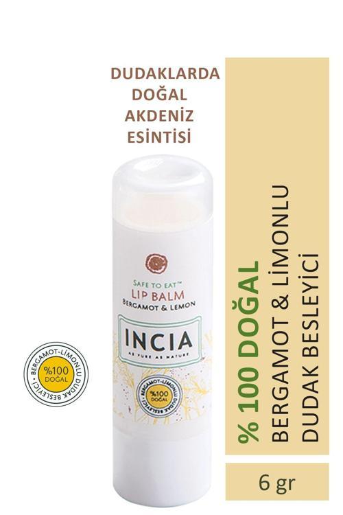 %100 Doğal Dudak Besleyici Bergamot & Limon Bitkisel Nemlendirici Dudak Bakım Kremi 6 gr