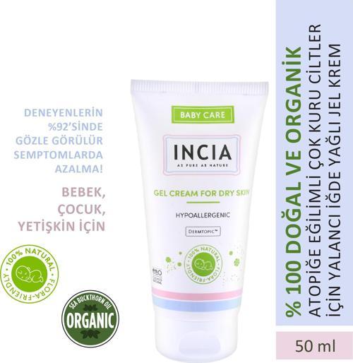 %100 Doğal Atopiğe Eğilimli Ciltler İçin Jel Krem Çok Kuru Ciltler İçin Yalancı İğde Yağı 50 ml