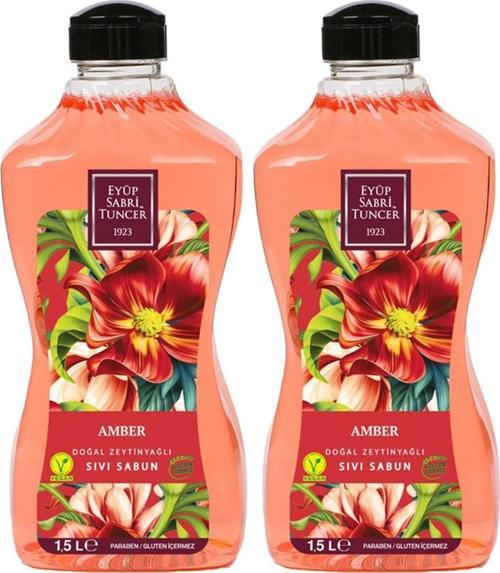 Amber Doğal Zeytinyağlı Sıvı Sabun 1,5 Lt X 2 Adet