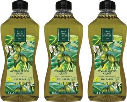 Ayvalık Zeytin Çiçeği 1,5lt Sıvı Sabun Doğal Zeytinyağlı - 3 Adet