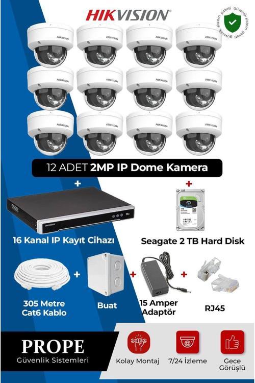 12 Kameralı Dome Full Sistem Paketi