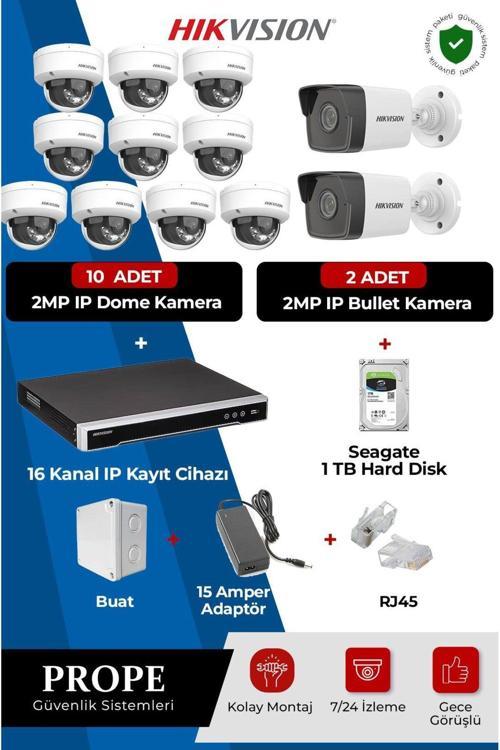 Hıkvısıon 12 Kameralı Full Sistem Paketi