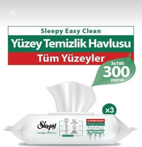 Sleppy Easy Clean Yüzey Temizlik Havlusu 100lü 3 Paket