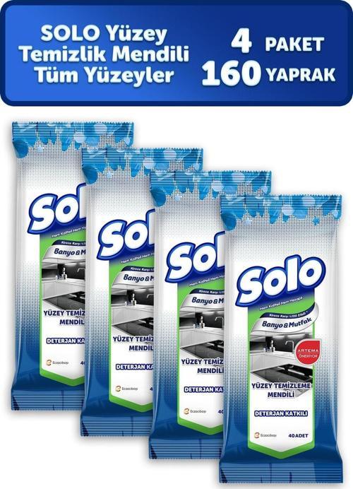 Yüzey Temizleme Islak Mendili 4'lü Mutfak-banyo 160 Yaprak