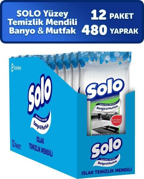 Yüzey Temizleme Mendili 12'li Mutfak-banyo