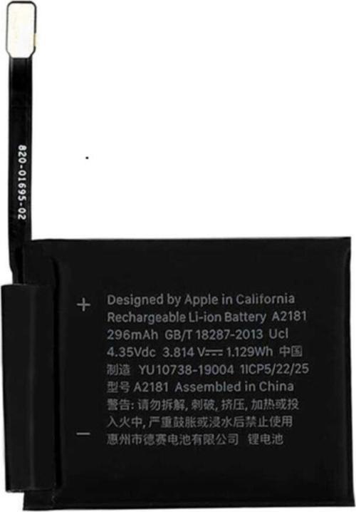 Apple Smart Watch Uyumlu A2181 S5 44mm 3.814v 296 Mah Akıllı Saat Pili Batarya