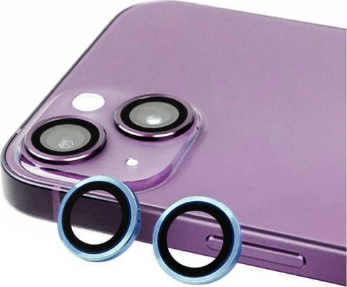 Iphone 14 Ile Uyumlu Profesyonel Kamera Lens Koruma Camcov Mavi