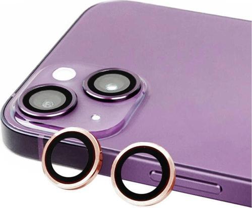 Iphone 14 Ile Uyumlu Profesyonel Kamera Lens Koruma Camcov Rosegold
