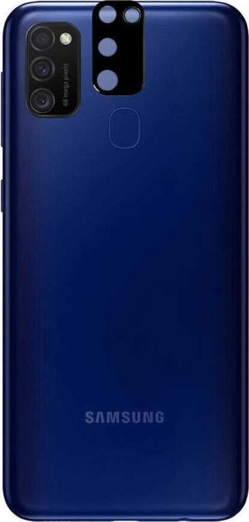 Samsung Galaxy M21 Ile Uyumlu 3d Kamera Lens Koruma Z-panoply Tam Kaplayan Kamera Koruma Siyah