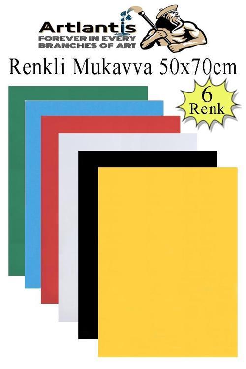 Renkli Mukavva 6 Renk 50x70 cm 1 Paket Sert Renkli Karton 1.0 mm Okul Okul Öncesi Anasınıfı Hobi Etkinlik