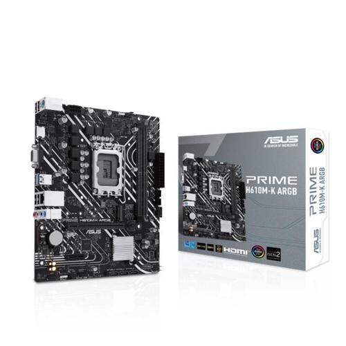 PRIME H610M-K ARGB DDR5 5600MHZ 1XVGA 1XHDMI 1XM.2 USB 3.2 MATX 1700P (12. / 13. VE 14. NESİL İŞLEMCİ UYUMLU)