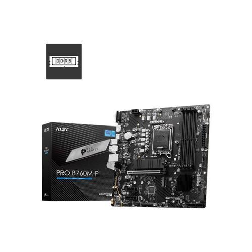 PRO B760M-P DDR5 6800MHZ 1XVGA 1XHDMI 1XDP 2XM.2 USB 3.2 MATX 1700P (12. / 13. VE 14. NESİL İŞLEMCİ UYUMLU)