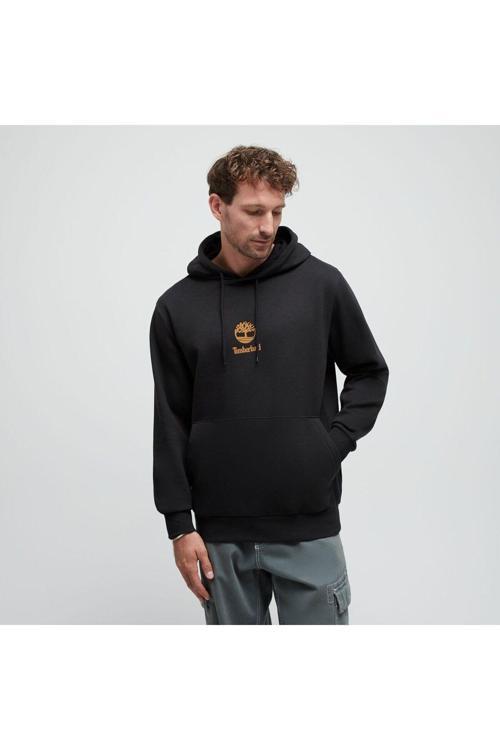 Print Stack Logo (Bb) Hoodie Erkek Siyah Sweatshirt Tb0A6Wza0011